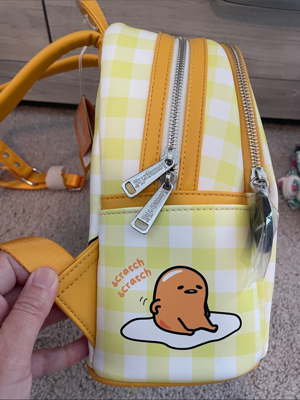 NWT Rare Loungefly Sanrio Gudetama mini backpack - Picture 3 of 10